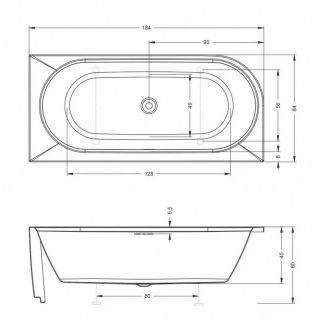 Акриловая ванна Riho Desire Corner B088001005 L 184х84см белый